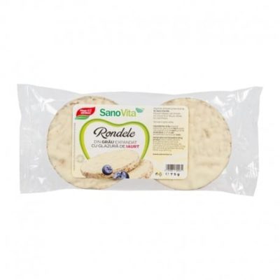 SANOVITA Rondele din Grâu Glazurate cu Iaurt 66 g